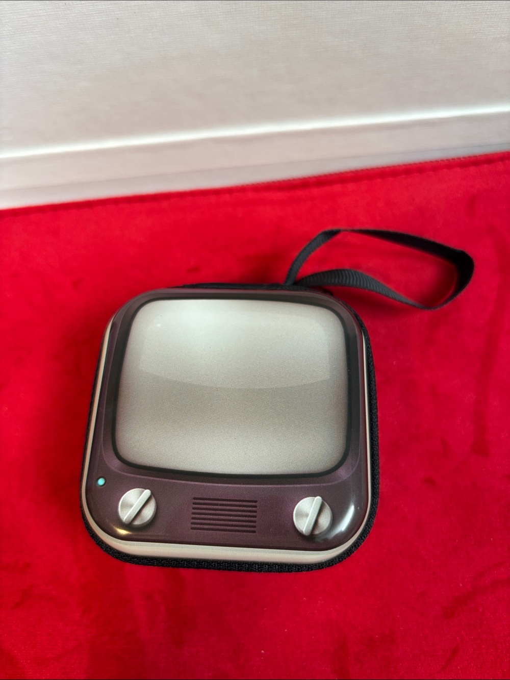 Retro Portable Television Case - Black and Silver